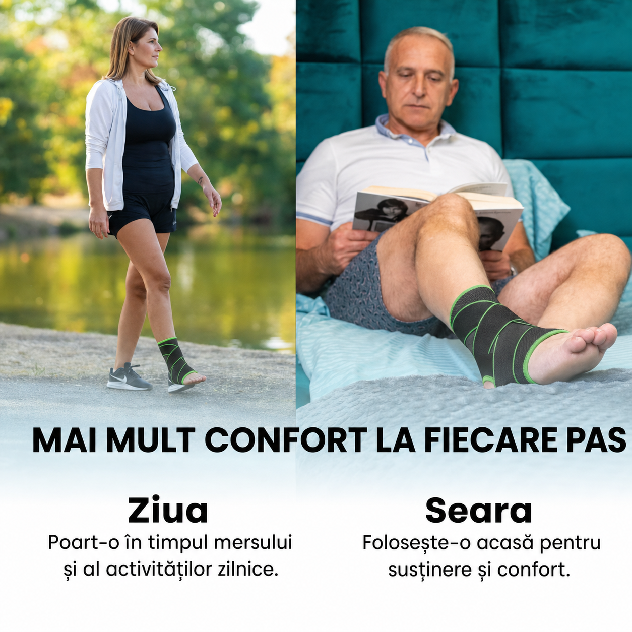 Gleznieră GleznoFix™ – Susținere și Protecție pentru Gleznă