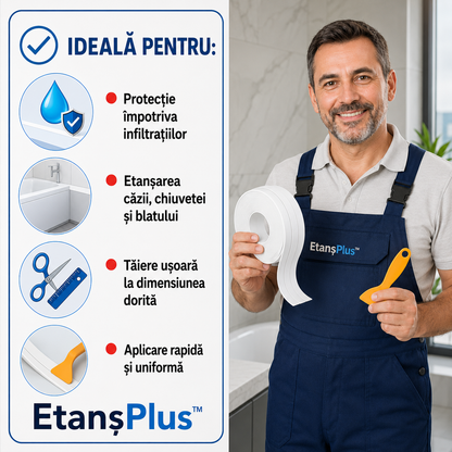 EtanșPlus™ – Bandă Autoadezivă de Etanșare, 3,8 cm × 3,2 m – Protecție Împotriva Infiltrațiilor
