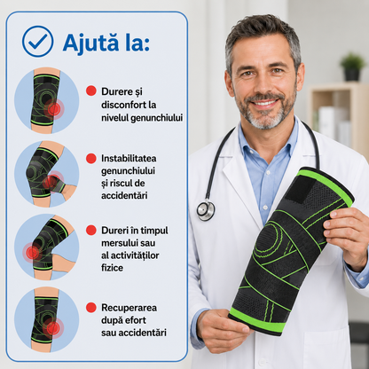Genunchieră GenoFix™ – Susținere și Protecție pentru Genunchi