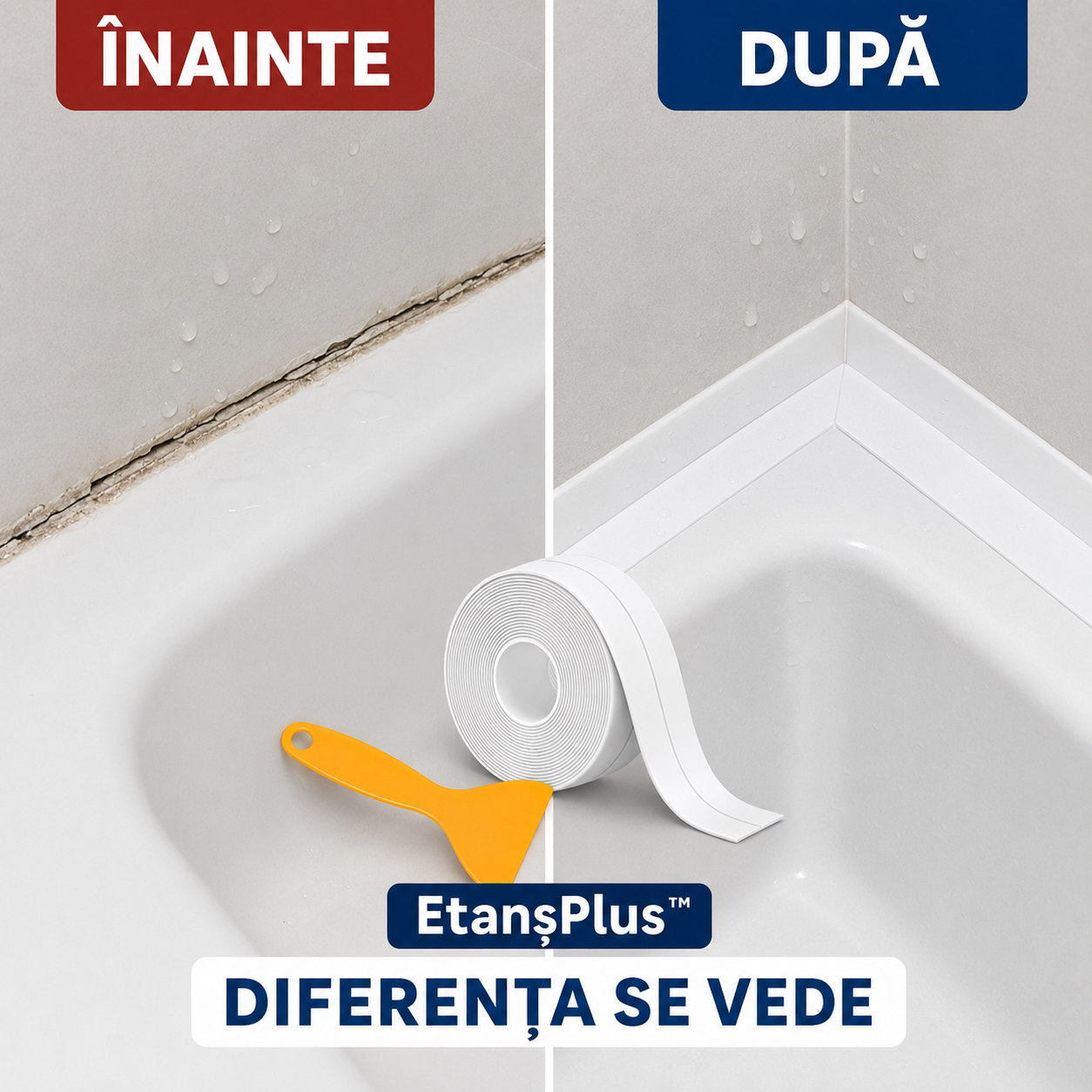 EtanșPlus™ – Bandă Autoadezivă de Etanșare, 3,8 cm × 3,2 m – Protecție Împotriva Infiltrațiilor