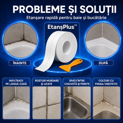 EtanșPlus™ – Bandă Autoadezivă de Etanșare, 3,8 cm × 3,2 m – Protecție Împotriva Infiltrațiilor