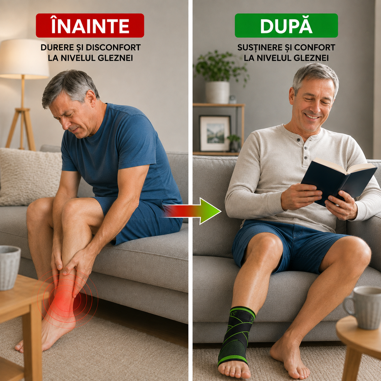 Gleznieră GleznoFix™ – Susținere și Protecție pentru Gleznă
