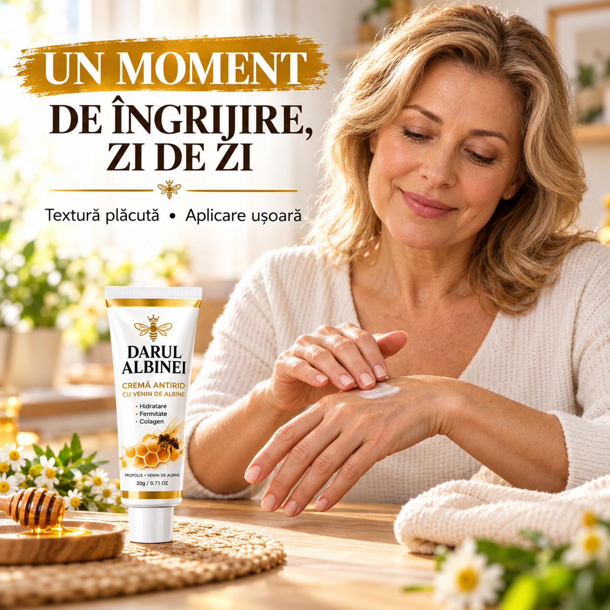 Cremă Darul Albinei™ ⭐ cu venin de albine (1+1 GRATIS)