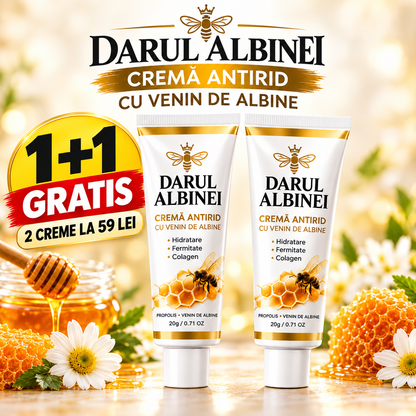 Cremă Darul Albinei™ ⭐ cu venin de albine (1+1 GRATIS)