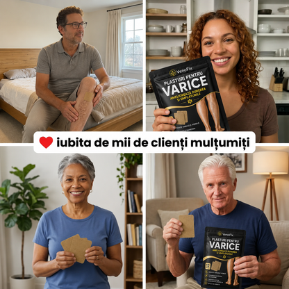 Set 12 Plasturi pentru Varice VenoFix™ – Îngrijire Circulație & Picioare Ușoare